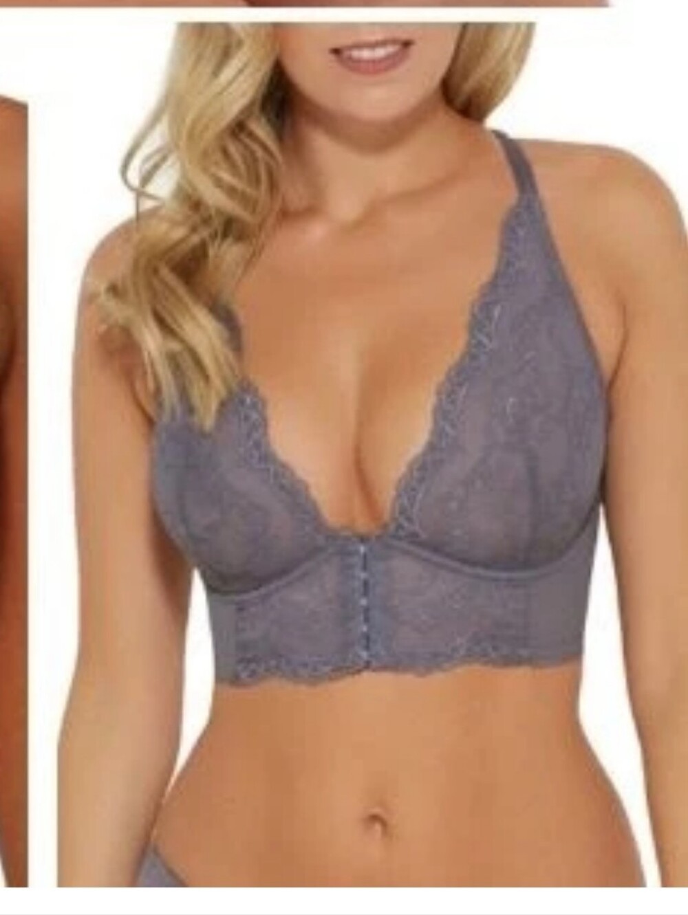 Gossard Superboost Lace Deep V Longline Plunge Underwired Bustier Lingerie 32H
